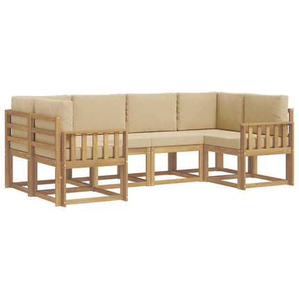 Utomhussoffset 6 st Vit och Beige