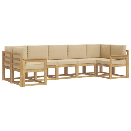 Utomhussoffset 7 st Vit och Beige