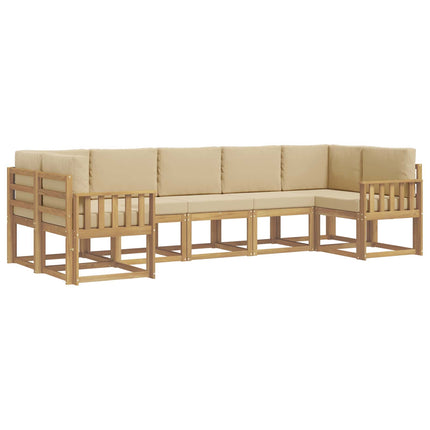 Utomhussoffset 7 st Vit och Beige