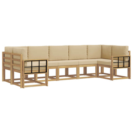 Utomhussoffset 7 st Vit och Beige