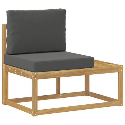 Utomhussoffset med kudde 2 pcs Vit och antracit Polyester