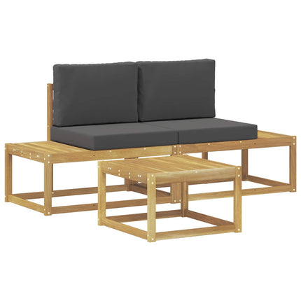 Utomhussoffset 3 st Vit och antracit Polyester