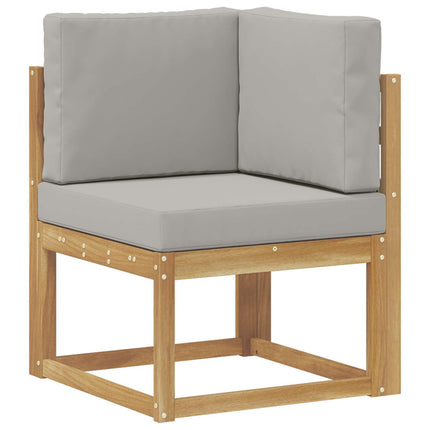 Utomhussoffset 3 Stycke Vit och ljusgrå Polyester