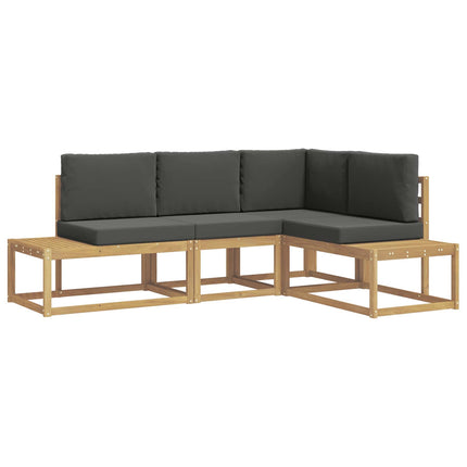 Utomhussoffset 3 Stycke Vit och antracit Polyester