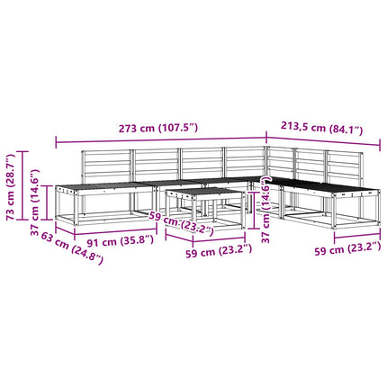 Utomhussoffset 7 Stycke Vit