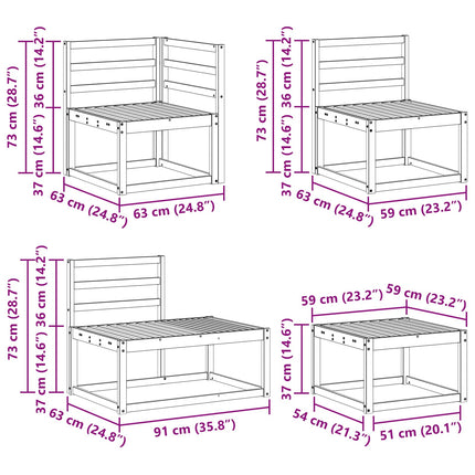 Utomhussoffset 7 Stycke Vit