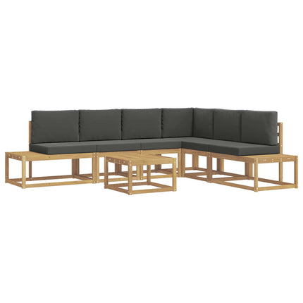 Utomhussoffset 5 Stycke Vit och antracit Polyester