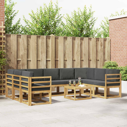 Utomhussoffset 10 pcs Vit och antracit 59 x 59 x 37 cm