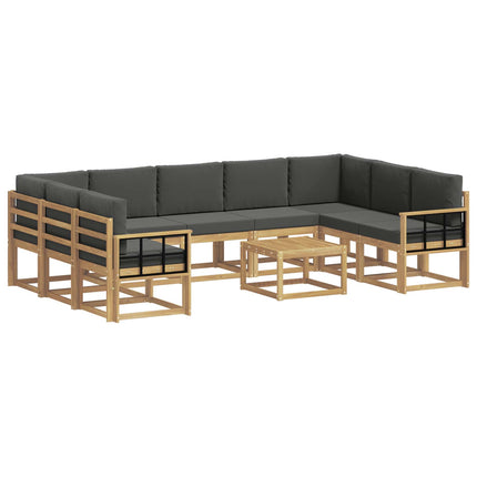 Utomhussoffset 10 st Vit och antracit Polyester