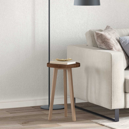 Bordsskiva Mörkbrun Ø 30 x 2,5 cm Massivt Ekträ
