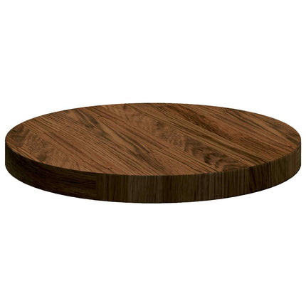 Bordsskiva Mörkbrun Ø 30 x 2,5 cm Massivt Ekträ