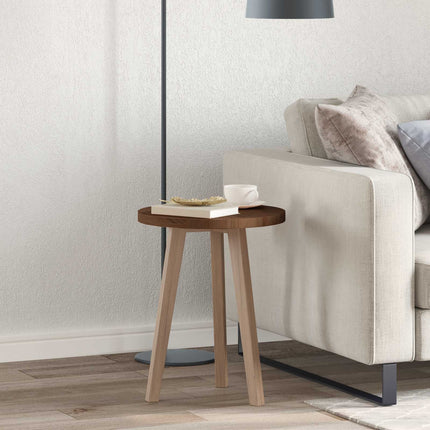 Bordsskiva Mörkbrun Ø 40 x 2,5 cm Massivt Ekträ