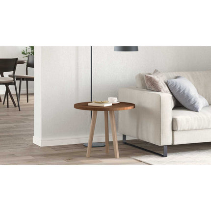 Bordsskiva Mörkbrun Ø 60 x 2,5 cm Massivt Ekträ