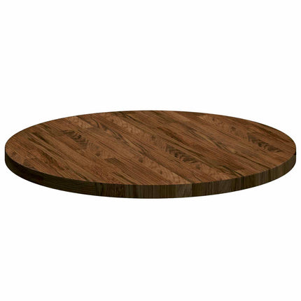 Bordsskiva Mörkbrun Ø 60 x 2,5 cm Massivt Ekträ