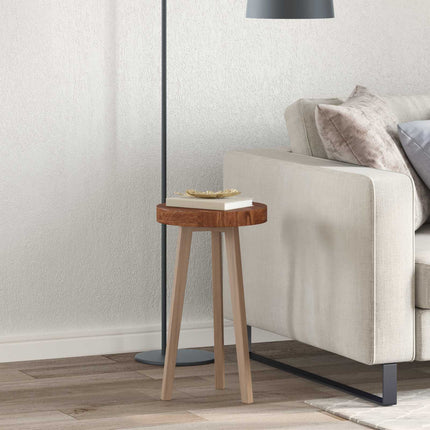 Bordsskiva Ljusbrun Ø 30 x 4 cm Massivt Ekträ
