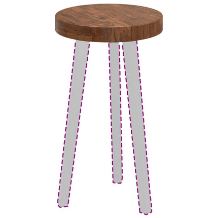 Bordsskiva Ljusbrun Ø 30 x 4 cm Massivt Ekträ