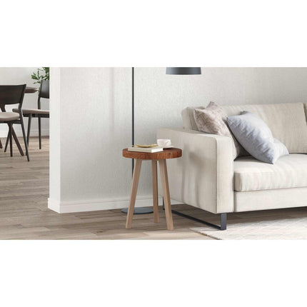 Bordsskiva Ljusbrun Ø 40 x 4 cm Massivt Ekträ