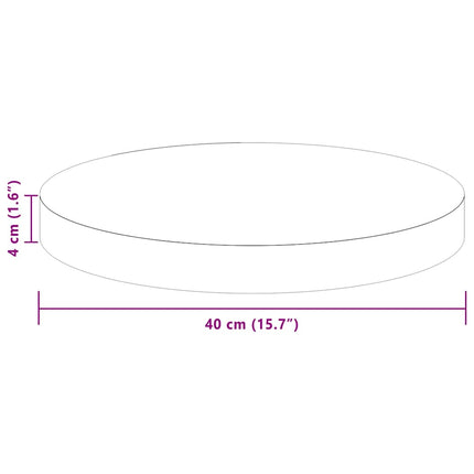 Bordsskiva Ljusbrun Ø 40 x 4 cm Massivt Ekträ