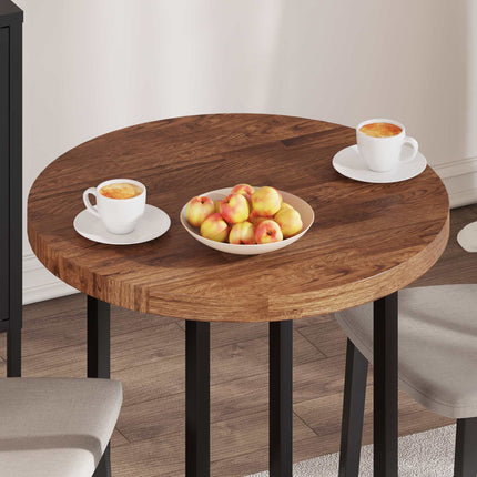 Bordsskiva Ljusbrun Ø 70 x 4 cm Massivt Ekträ