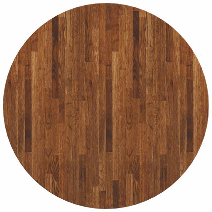 Bordsskiva Ljusbrun Ø 80 x 4 cm Massivt Ekträ