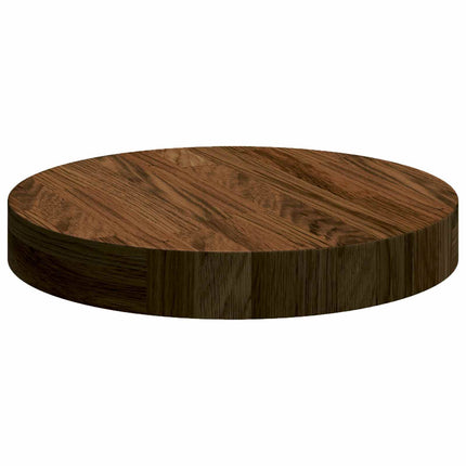 Bordsskiva Mörkbrun Ø 30 x 4 cm Massivt Ekträ