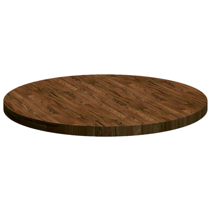 Bordsskiva Mörkbrun Ø 90 x 4 cm Massivt Ekträ