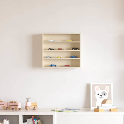 Väggdisplay med hylla Beige 40 x 8,5 x 37 cm Konstruerat trä