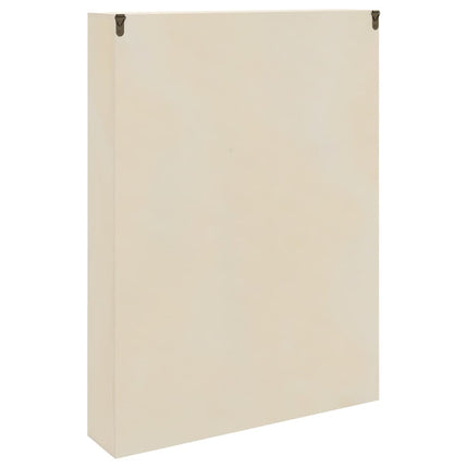 Väggdisplay med hylla med dörr Beige 40 x 8,5 x 54 cm Plywood