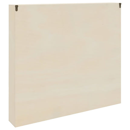 Väggdisplay med hylla med dörr Beige 60 x 8,5 x 54 cm Plywood