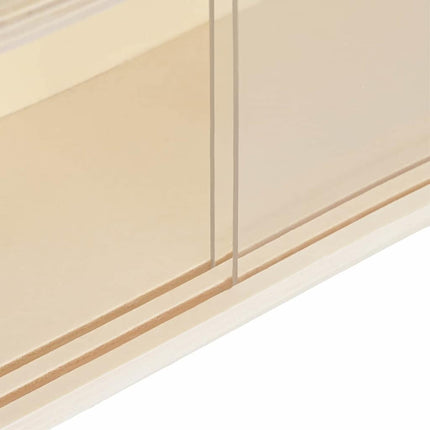 Väggdisplay med hylla med dörr Beige 80 x 8,5 x 54 cm Plywood