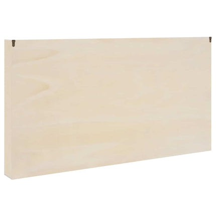 Väggdisplay med hylla med dörr Beige 100 x 8,5 x 54 cm Plywood