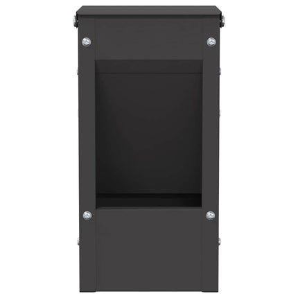 Kaninsmatare Svart 12,5 x 12,5 x 25 cm Kallvalsat Stål