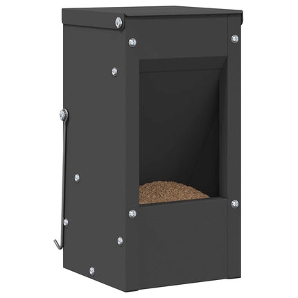 Kaninsmatare Svart 12,5 x 12,5 x 25 cm Kallvalsat Stål
