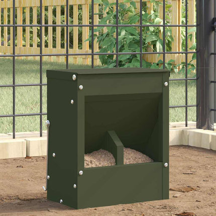 Kaninsmatare Olivgrön 20 x 12,5 x 25 cm Kallvalsat Stål