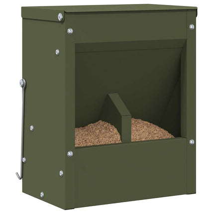 Kaninsmatare Olivgrön 20 x 12,5 x 25 cm Kallvalsat Stål