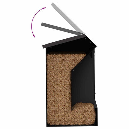 Kaninsmatare Svart 64.5 x 25.5 x 45.5 cm Kallvalsat Stål