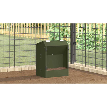 Kaninsmatare Olivgrön 64.5 x 25.5 x 45.5 cm Kallvalsat Stål
