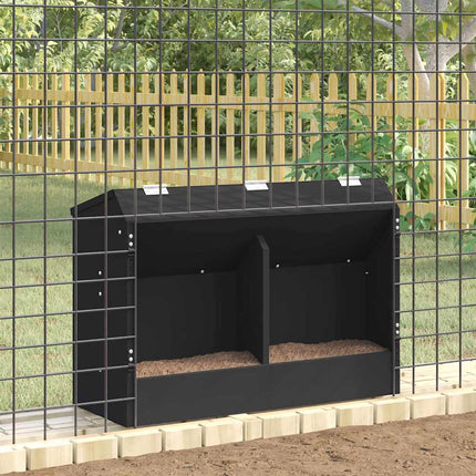 Kaninsmatare Svart 64.5 x 25.5 x 45.5 cm Kallvalsat Stål