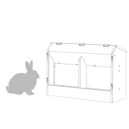Kaninsmatare Svart 64.5 x 25.5 x 45.5 cm Kallvalsat Stål
