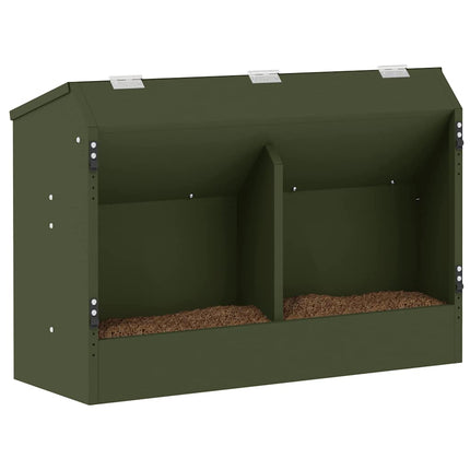 Kaninsmatare Olivgrön 64.5 x 25.5 x 45.5 cm Kallvalsat Stål