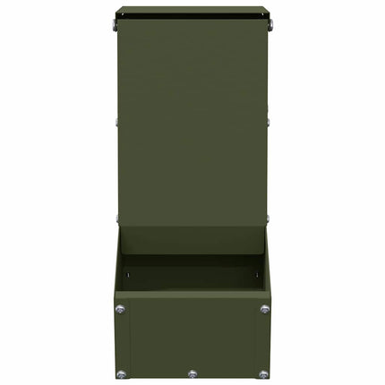 Kaninsmatare Olivgrön 12,5 x 26 x 28,5 cm Kallvalsat Stål