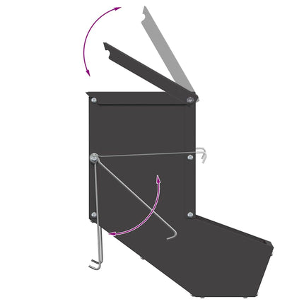 Kaninsmatare Svart 12,5 x 26 x 28,5 cm Kallvalsat Stål