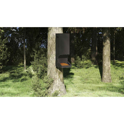 Rådjur Foderautomat Svart 28 x 30 x 80 cm Kallvalsat Stål