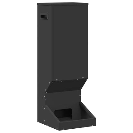 Rådjur Foderautomat Svart 28 x 30 x 80 cm Kallvalsat Stål