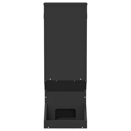 Rådjur Foderautomat Svart 28 x 30 x 80 cm Kallvalsat Stål
