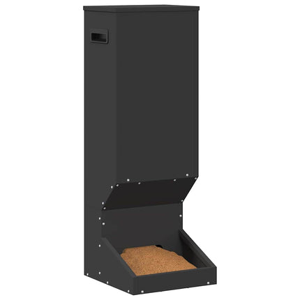 Rådjur Foderautomat Svart 28 x 30 x 80 cm Kallvalsat Stål