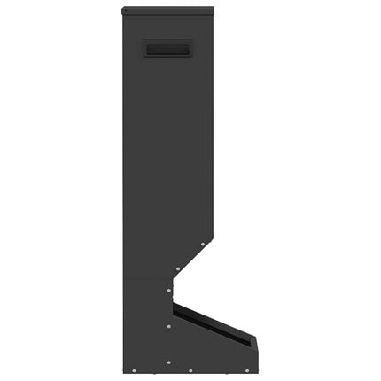 Rådjur Foderautomat Svart 28 x 30 x 80 cm Kallvalsat Stål