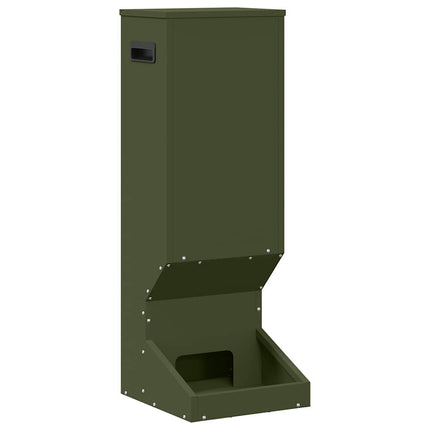 Rådjur Foderautomat Olivgrön 28 x 30 x 80 cm Kallvalsat Stål