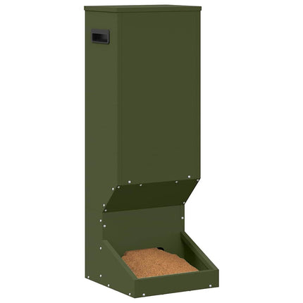 Rådjur Foderautomat Olivgrön 28 x 30 x 80 cm Kallvalsat Stål