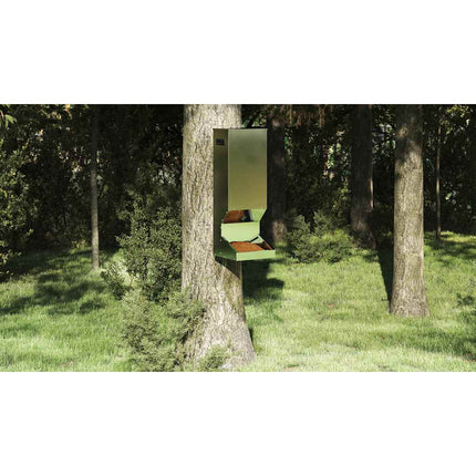 Rådjur Foderautomat Silver 28 x 30 x 80 cm Galvaniserat Stål